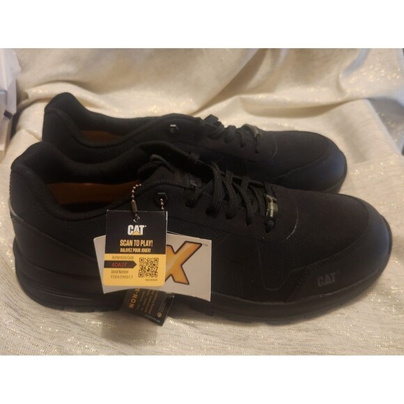 Cat SRX Extreme Slip Resistance Composite Toe Work Shoes Black Size 12 NEW